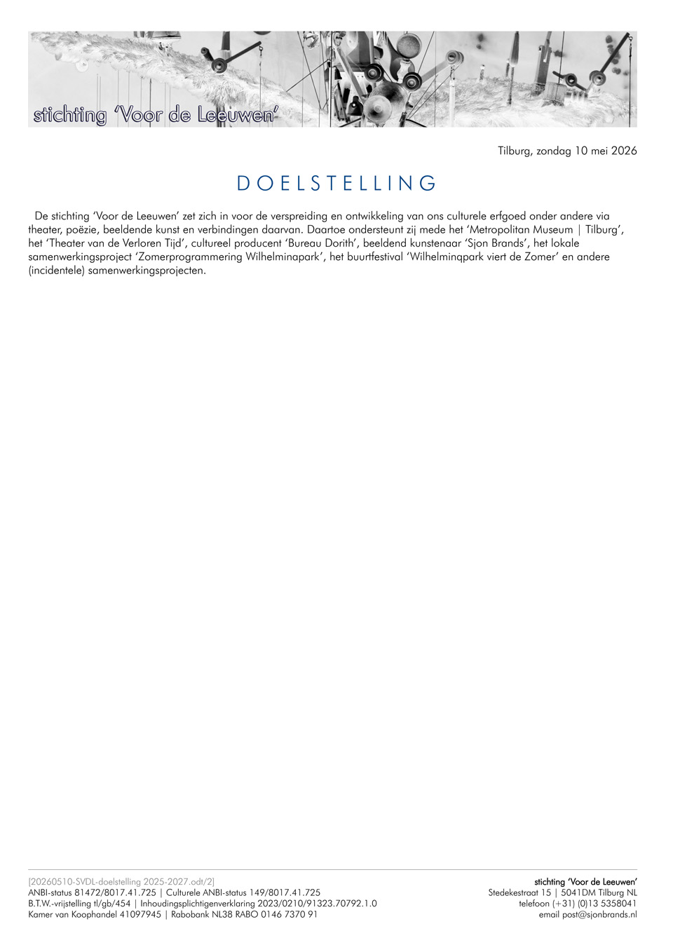 DOELSTELLING